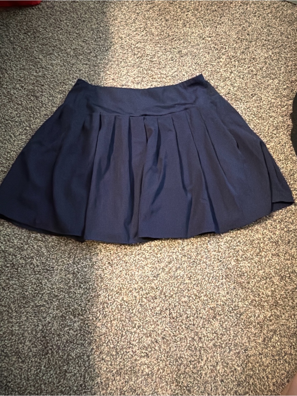 Tommy Bahama Navy Pleated Skater Skirt